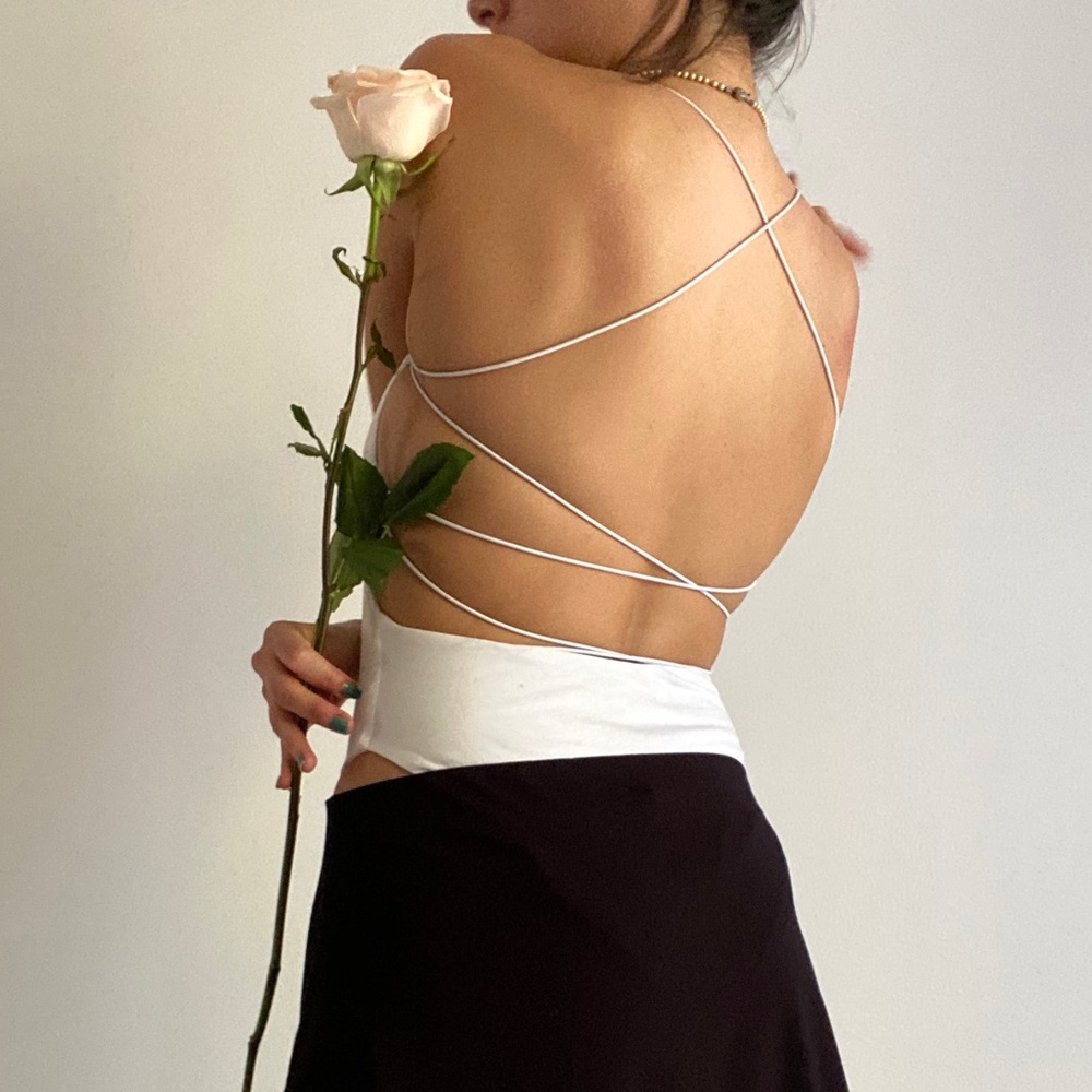 White string bodysuit